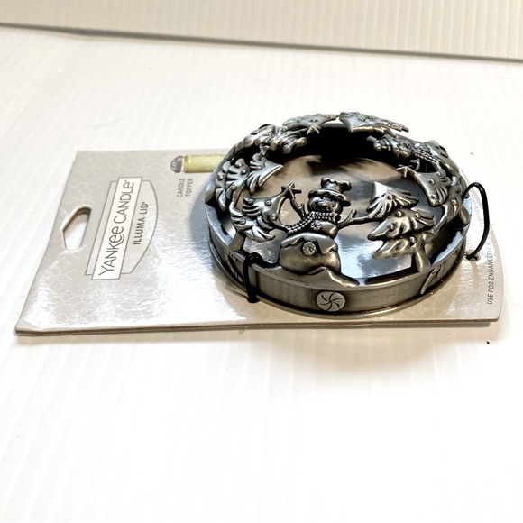 Yankee Candle Snowman Christmas Tree Illuma-Lid Large 22 oz Jar Topper Lid NEW - Picture 9 of 14